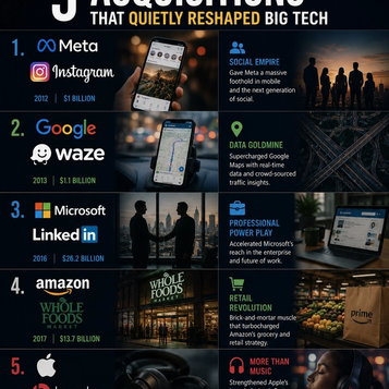 5 Acquisitions That Quietly Reshaped Big Tech