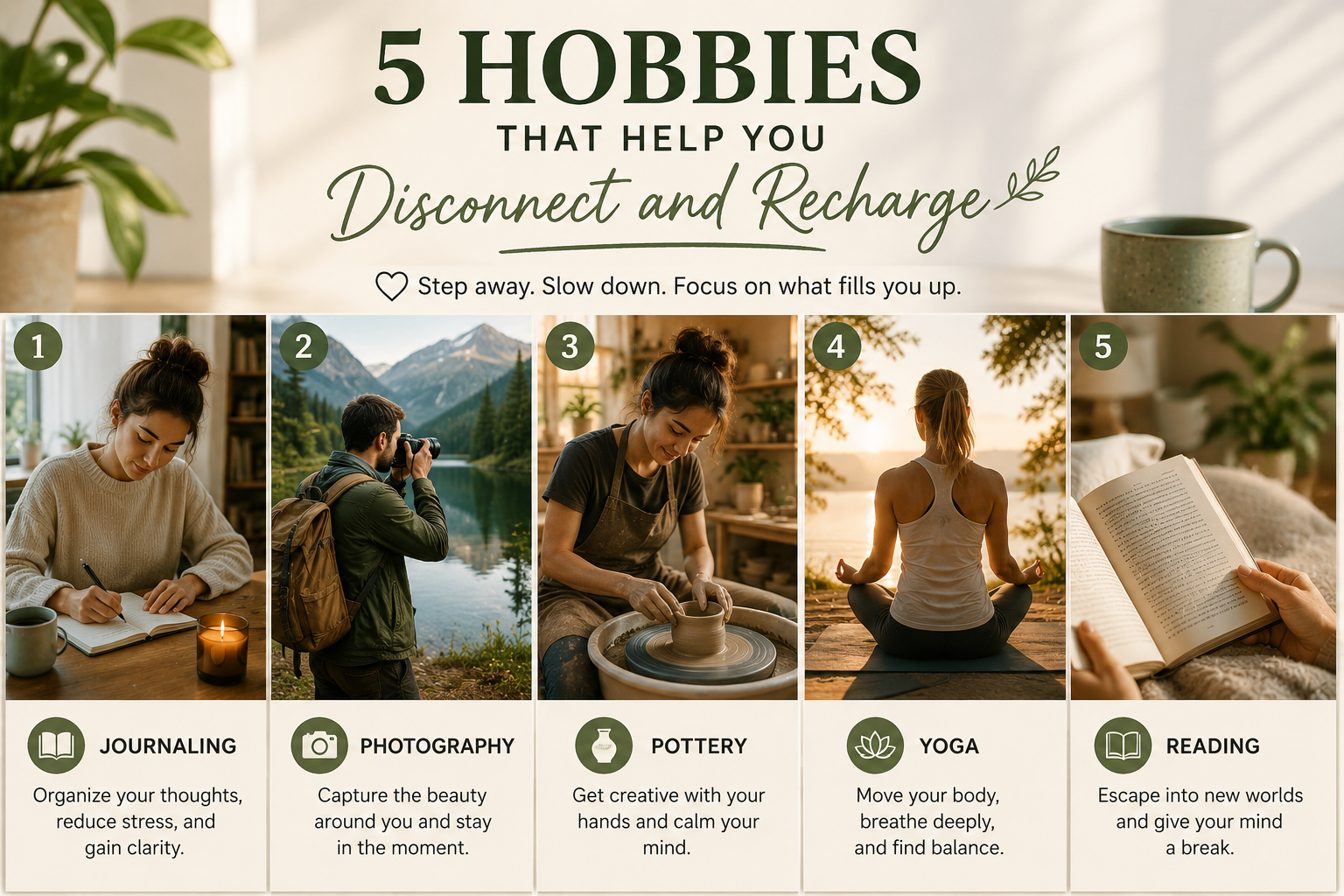 5 Hobbies That Help You Disconnect and Recharge