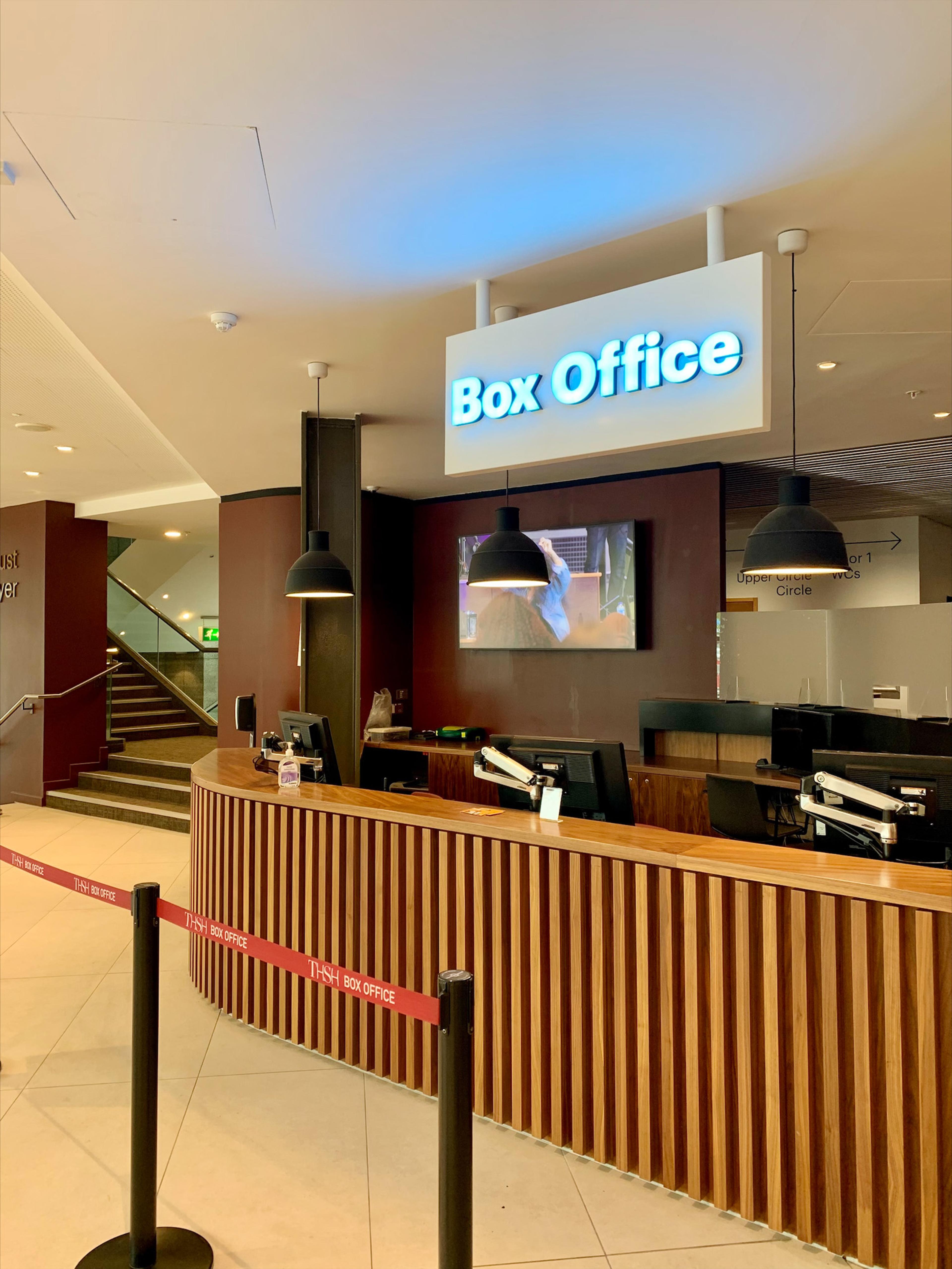 The box office desk at the Birmignham Symphony Hall