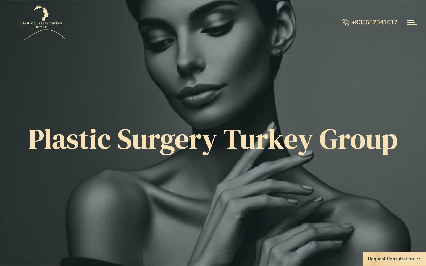 Plastic Surgery Turkey Group home page, desktop view