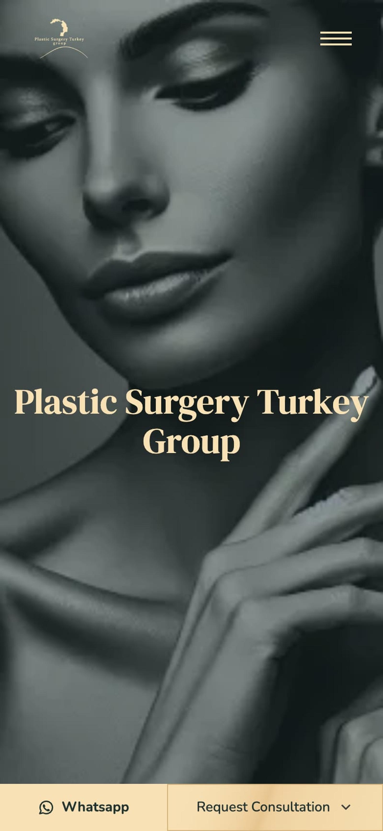Plastic Surgery Turkey Group home page, mobile view
