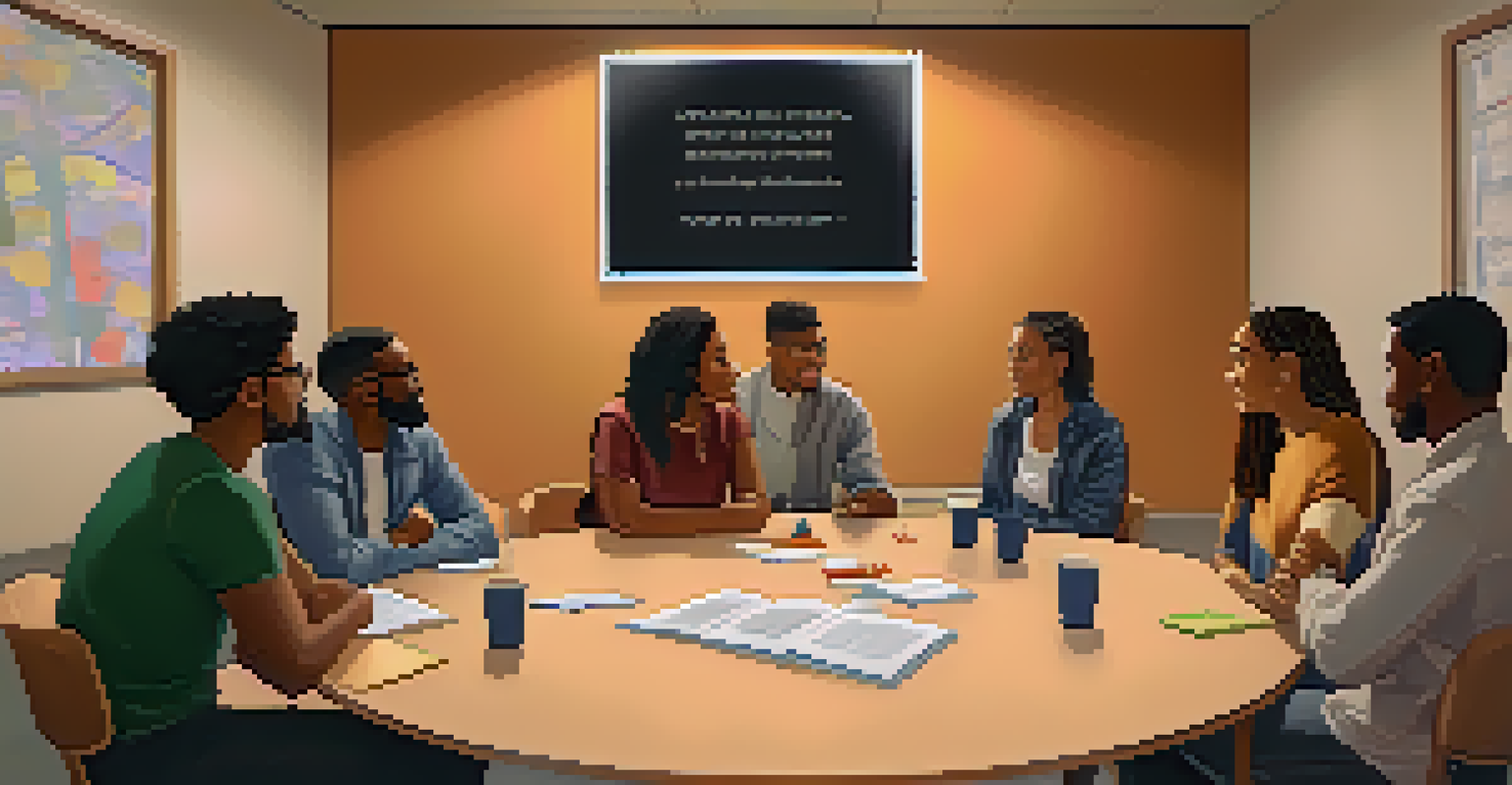 A student support group sitting in a circle, sharing experiences about diversity and inclusion in a warm, inviting setting.