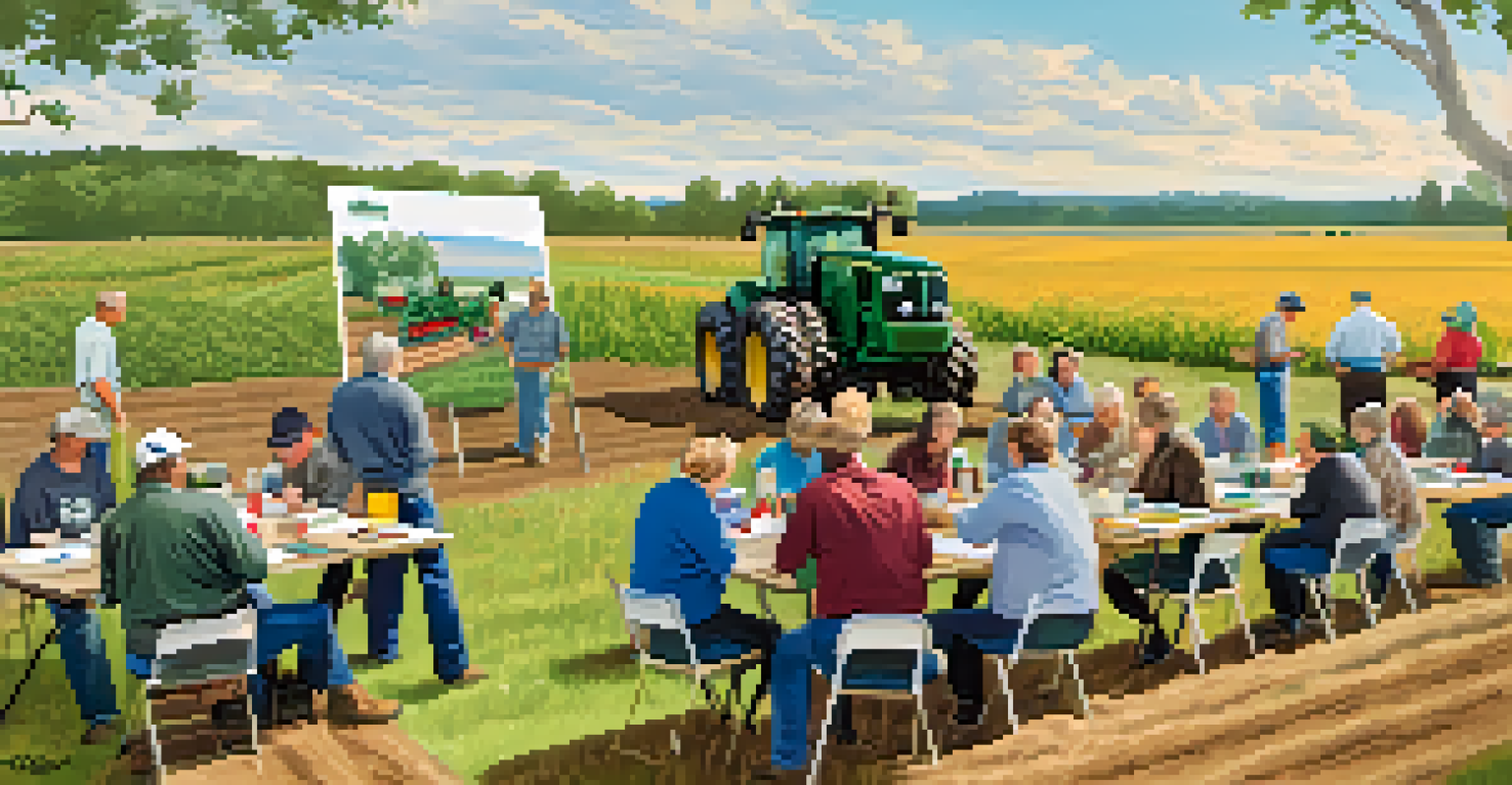 Farmers participating in a workshop on soil health and crop management at Michigan State University.