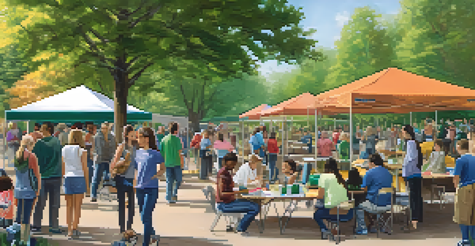 A community outreach event with students and faculty from Michigan State University engaging with local community members in a park.
