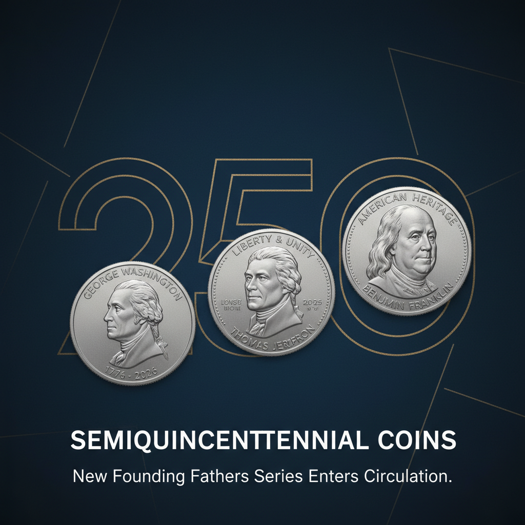 New Semiquincentennial Coins Featuring Founding Fathers Enter Circulation in 2026