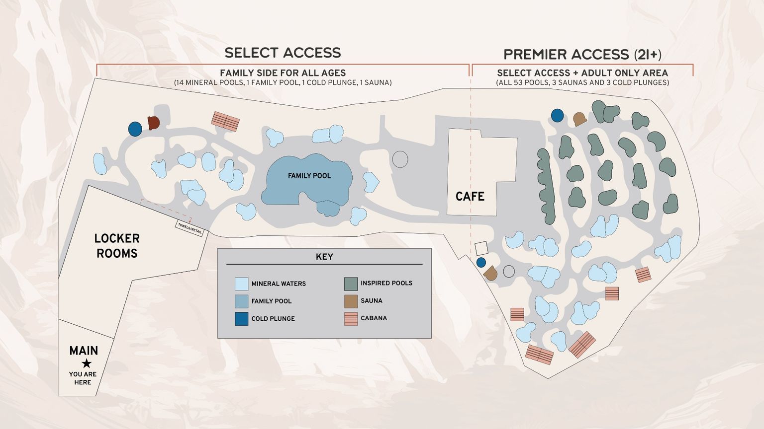 Map of Zion Canyon Hot Springs