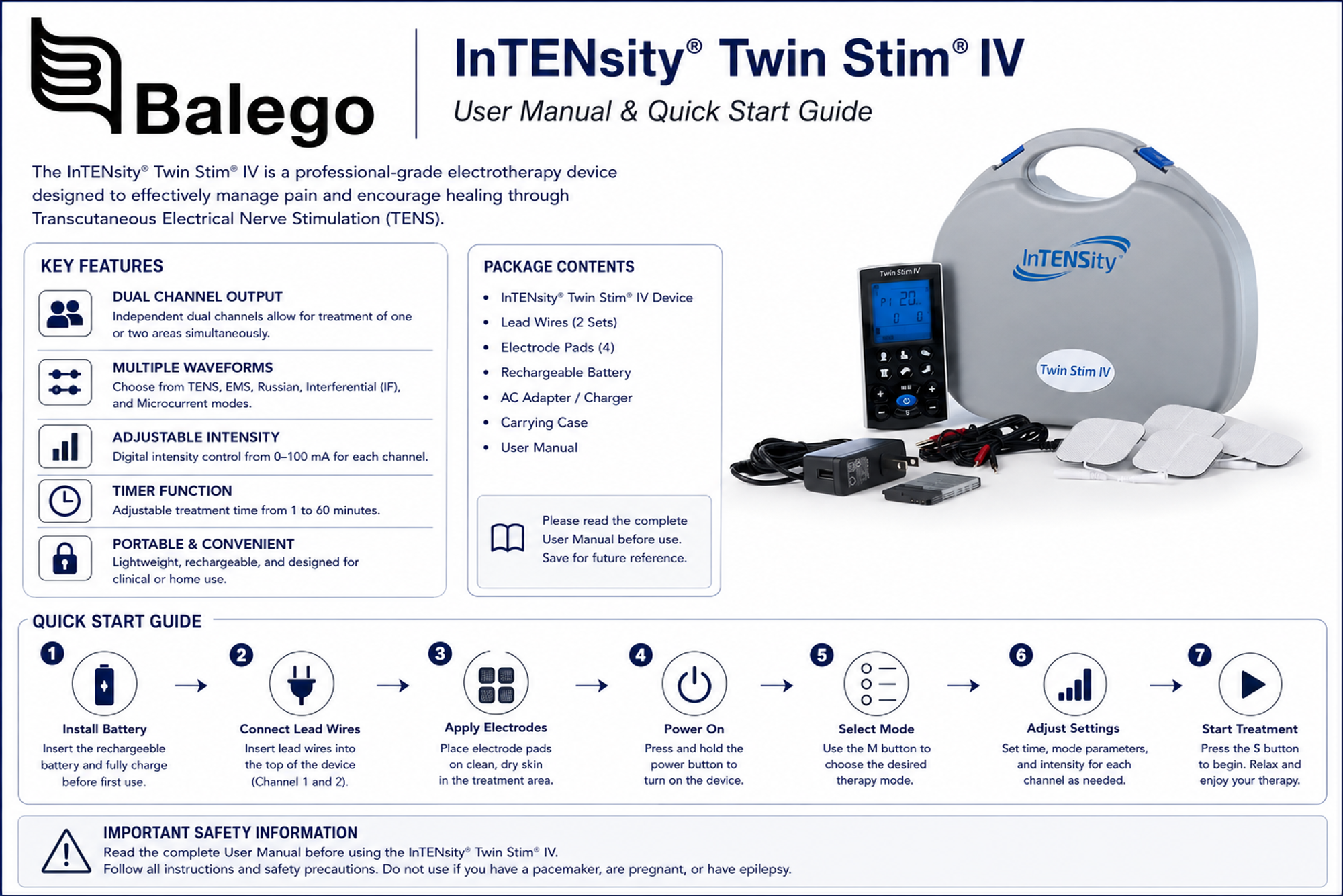 Twin Stim IV Manual: Setup, Unlock & Troubleshooting