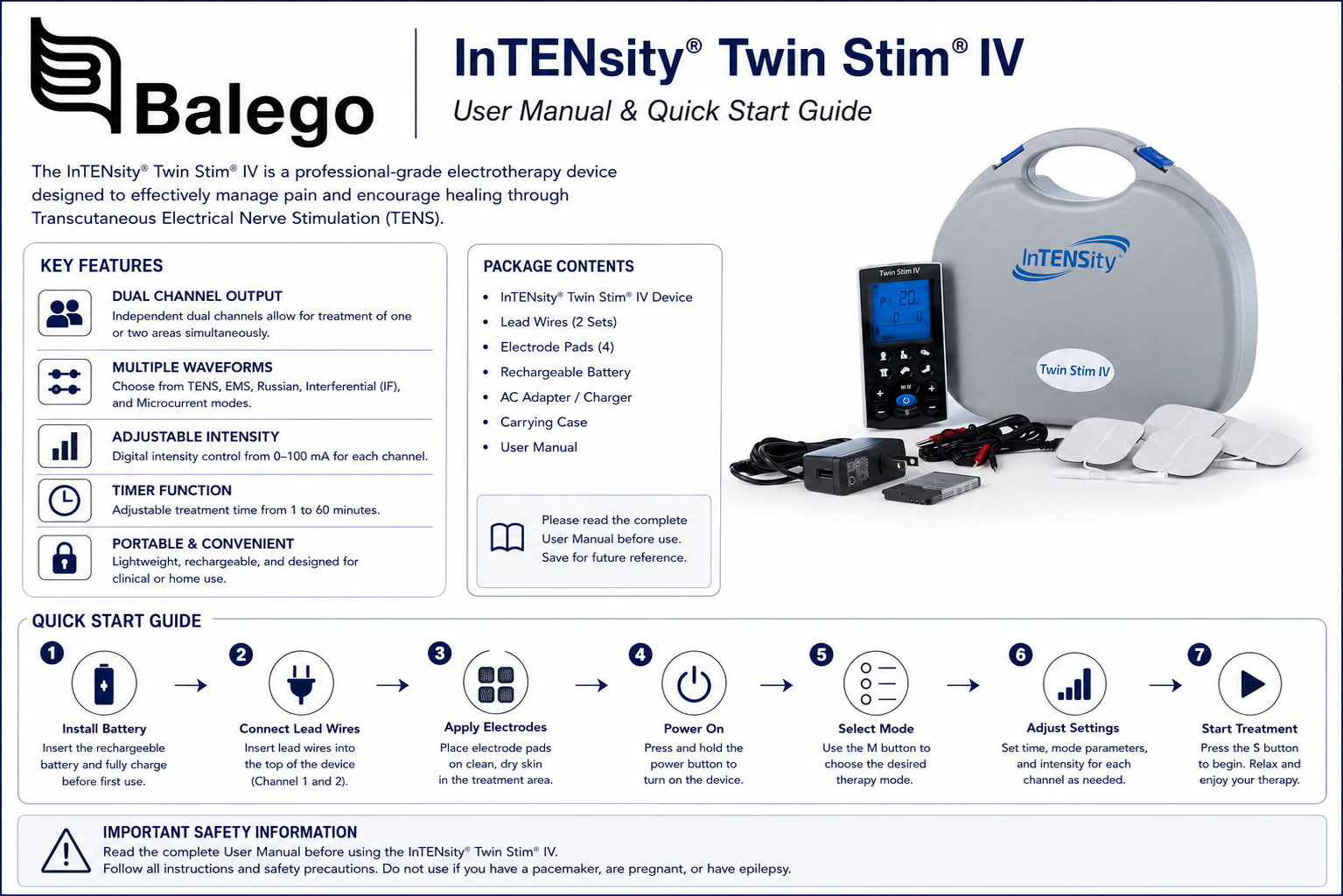 Twin Stim IV Manual: Setup, Unlock & Troubleshooting