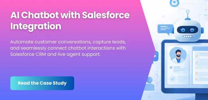 Salesforce integrated AI chatbot for customer engagement and lead capture