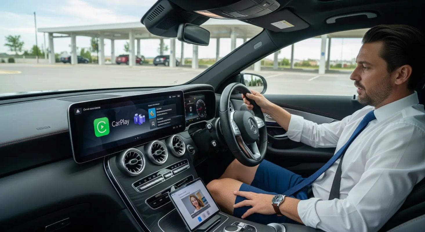 Mercedes adds camera for MS Teams App to new E Class