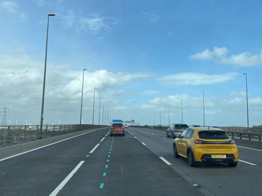 Is it legal to overtake on the left on a motorway?