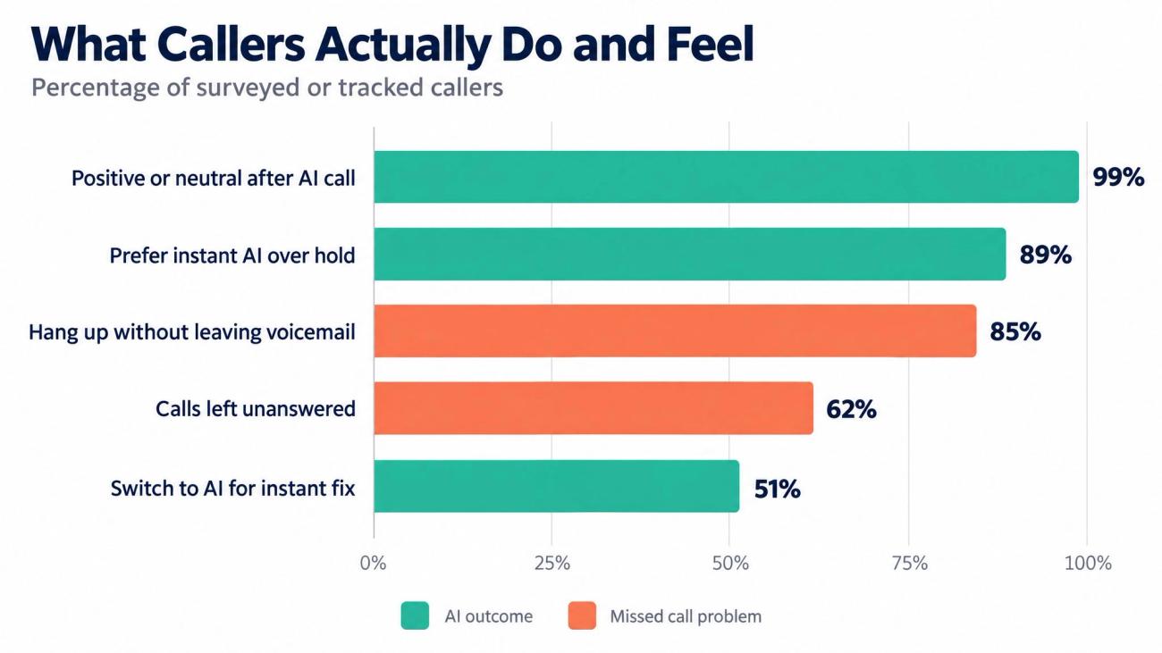 Caller sentiment toward AI receptionists