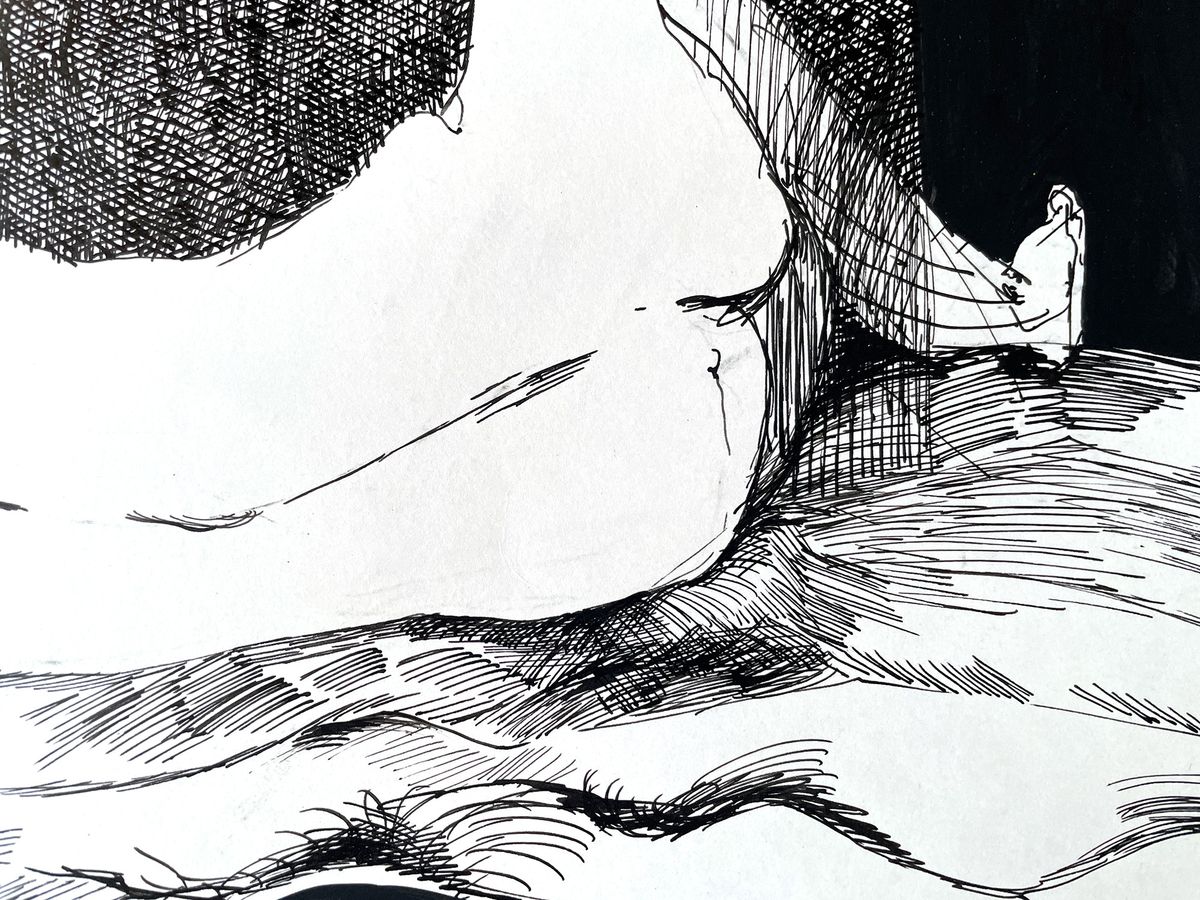 Romantic Drawing – Odalisque — detail 2