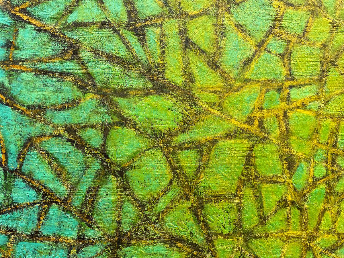 Green Leaf Painting — detail 2