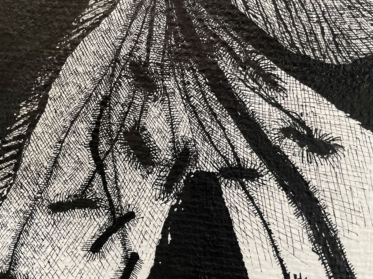 White and Black Flower — detail 3