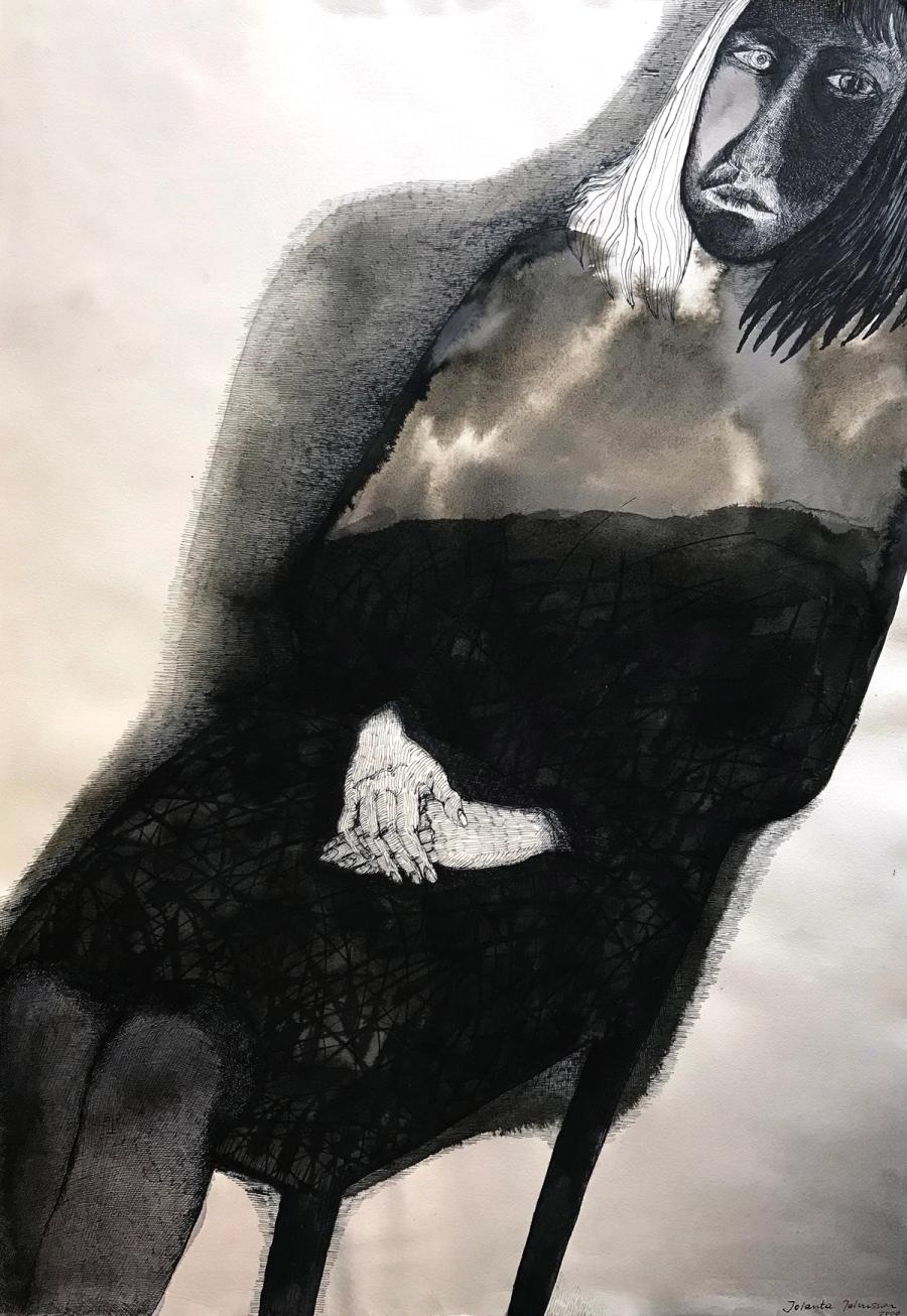 Figurative Drawing – Melancholy