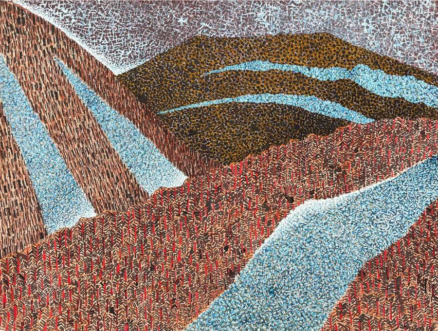 Winter Mountain Painting