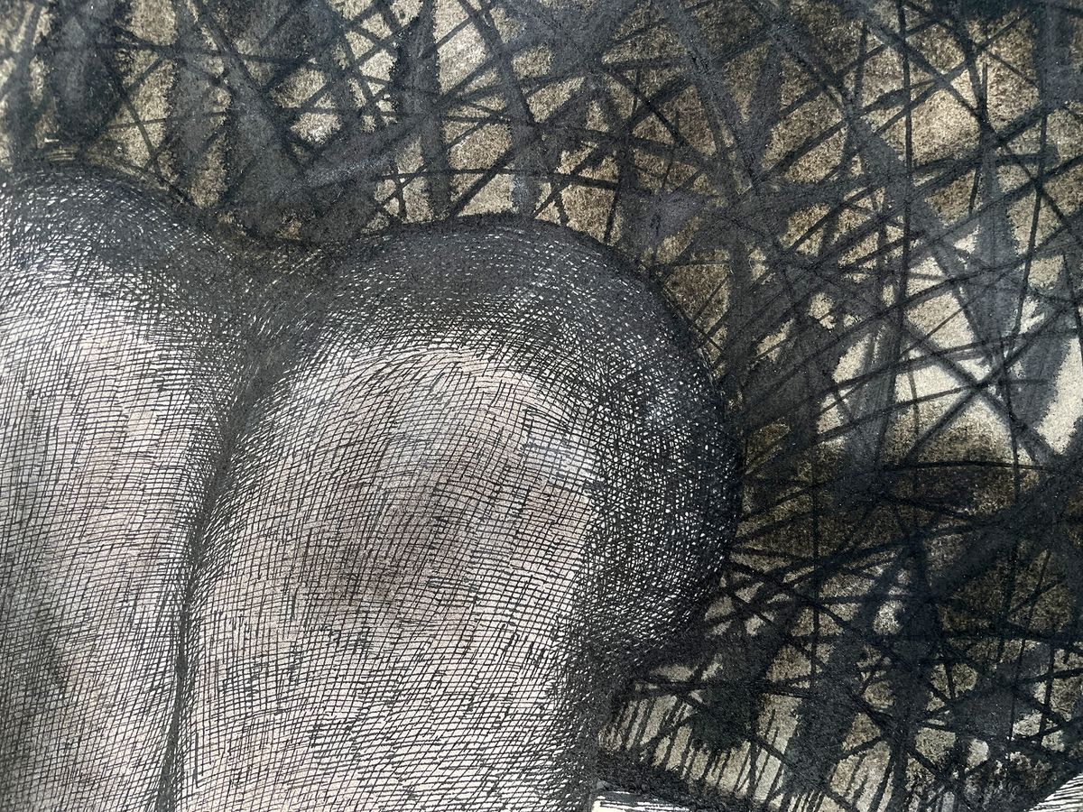 Figurative Drawing – Melancholy — detail 3