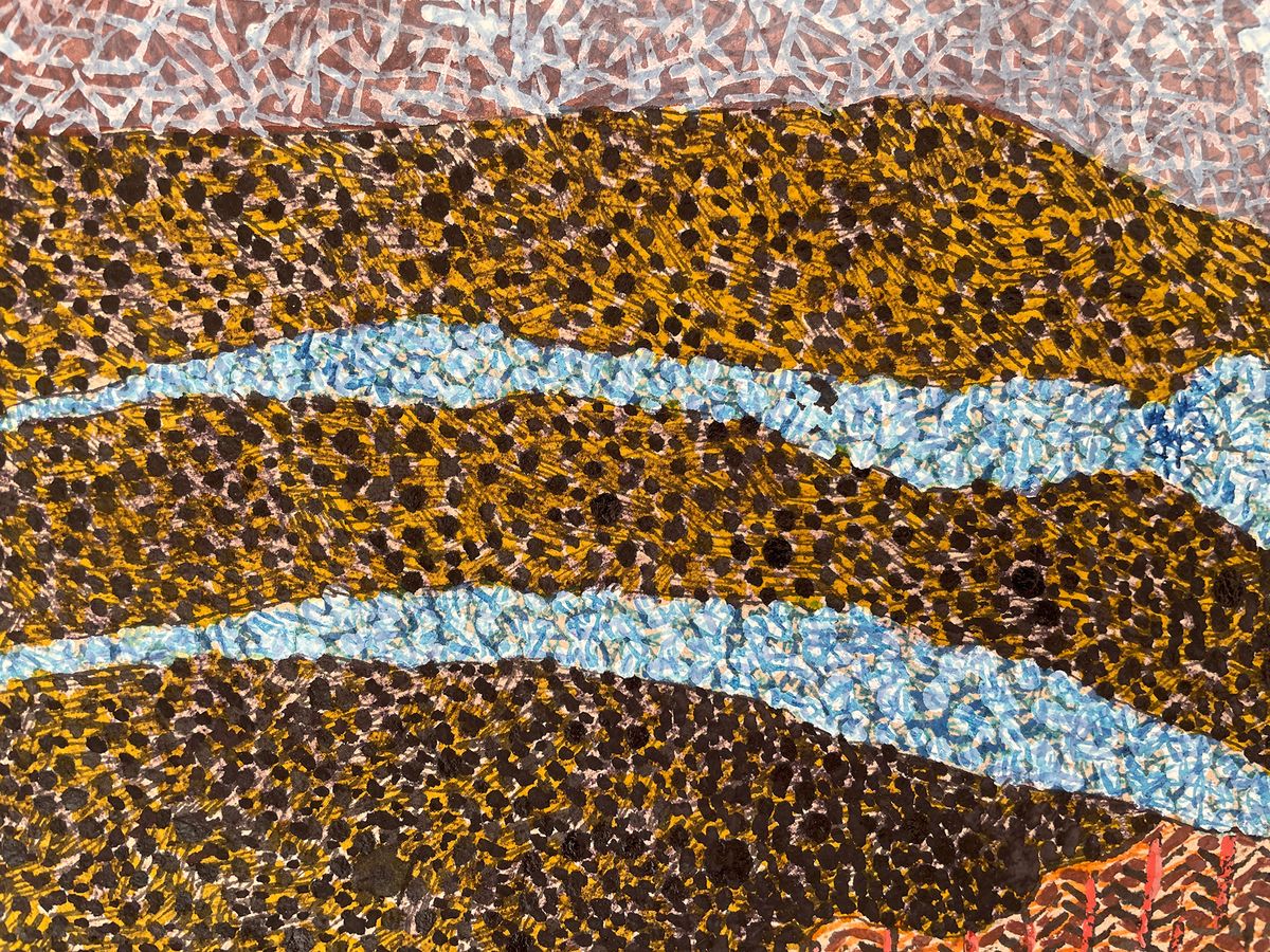 Winter Mountain Painting — detail 1