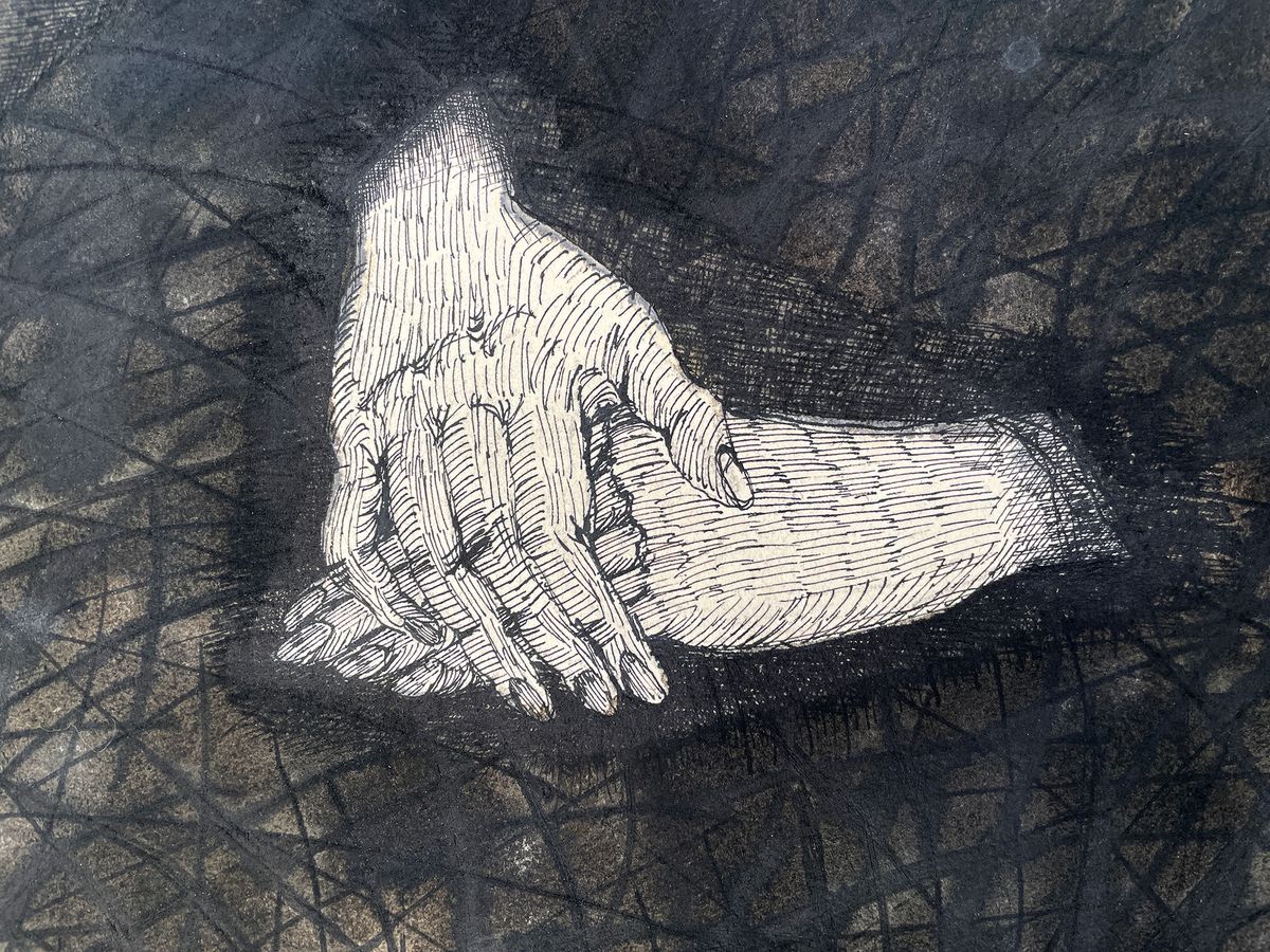 Figurative Drawing – Melancholy — detail 2