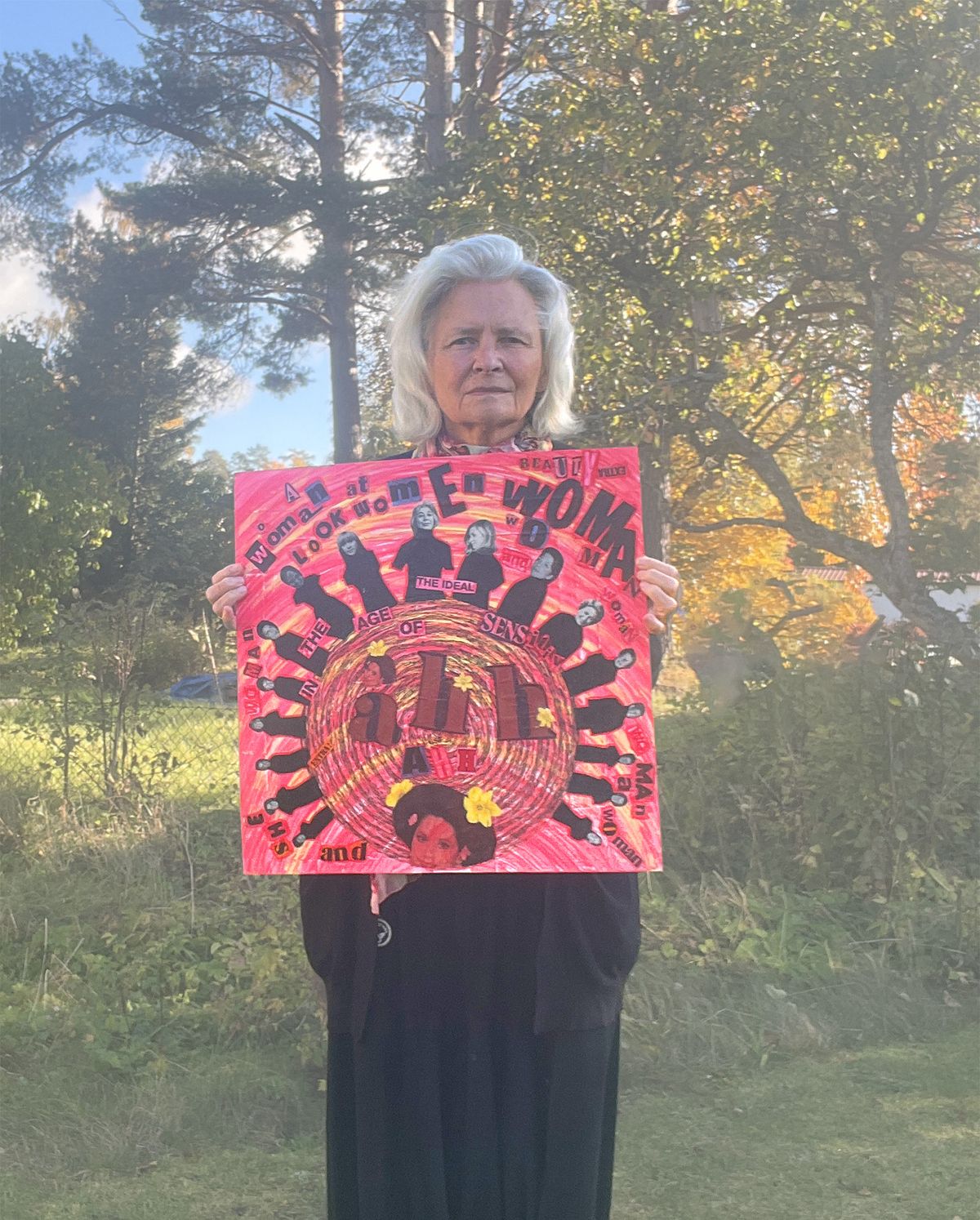 Collage Art  Wall – Ahh, Look at Woman — detail 4