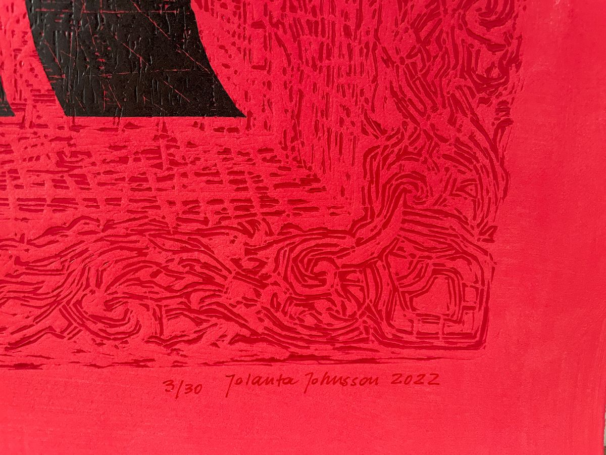 Black Couple in Red — detail 3