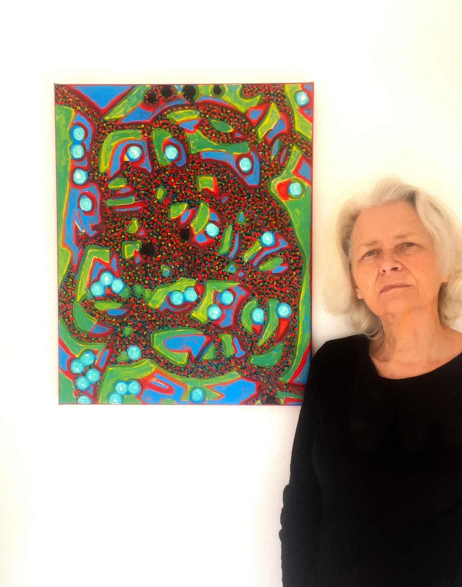 Abstract artists painting – an example, a composition Earth and the Sun