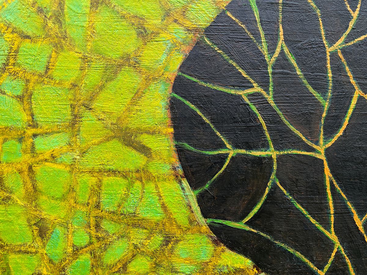 Green Leaf Painting — detail 1