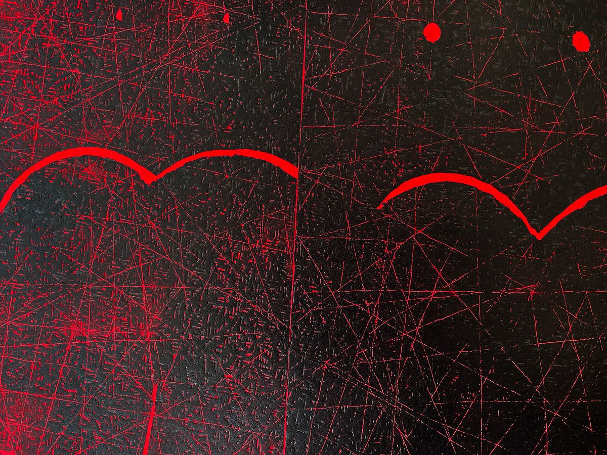 Black Couple in Red — detail 2