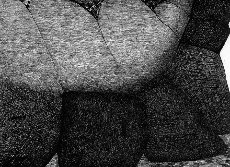 Grey Rock on the Shore