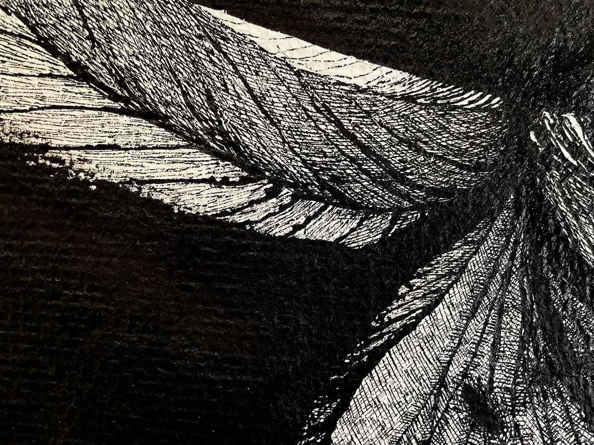 White and Black Flower — detail 1