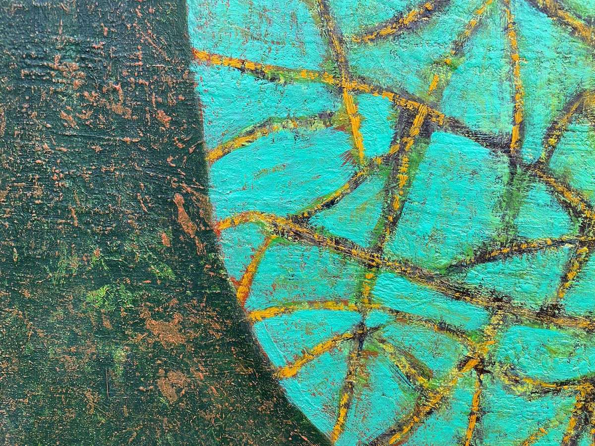 Green Leaf Painting — detail 3