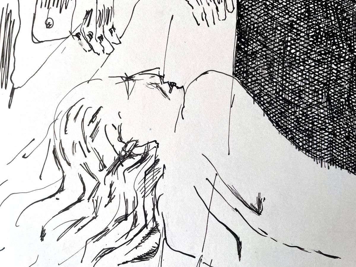 Romantic Drawing – Odalisque — detail 1