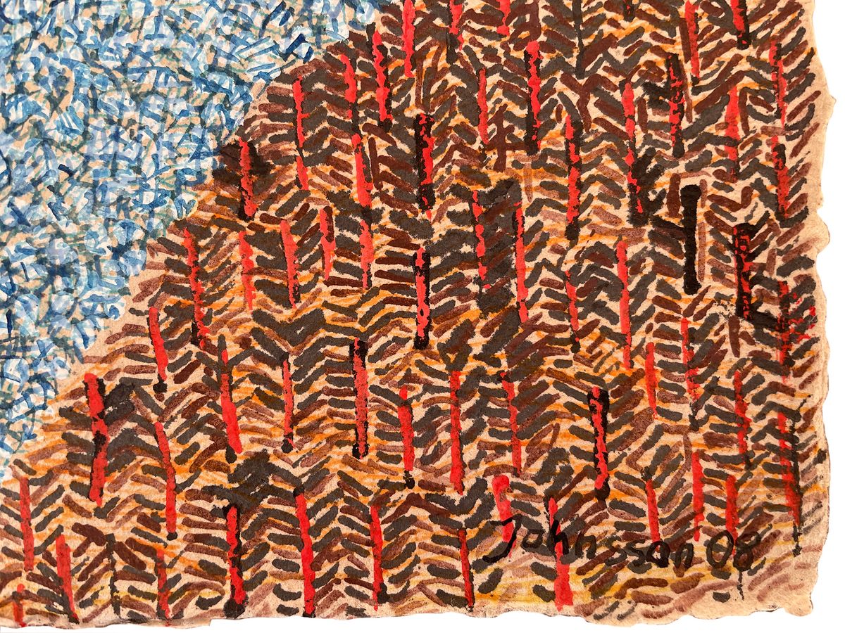 Winter Mountain Painting — detail 3