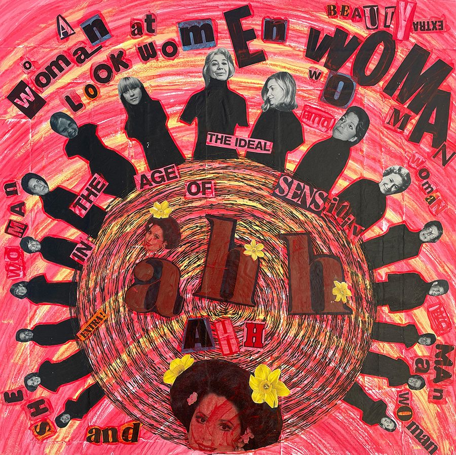 Collage Art  Wall – Ahh, Look at Woman