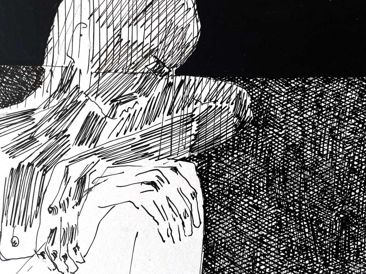 Romantic Drawing – Odalisque — detail 3