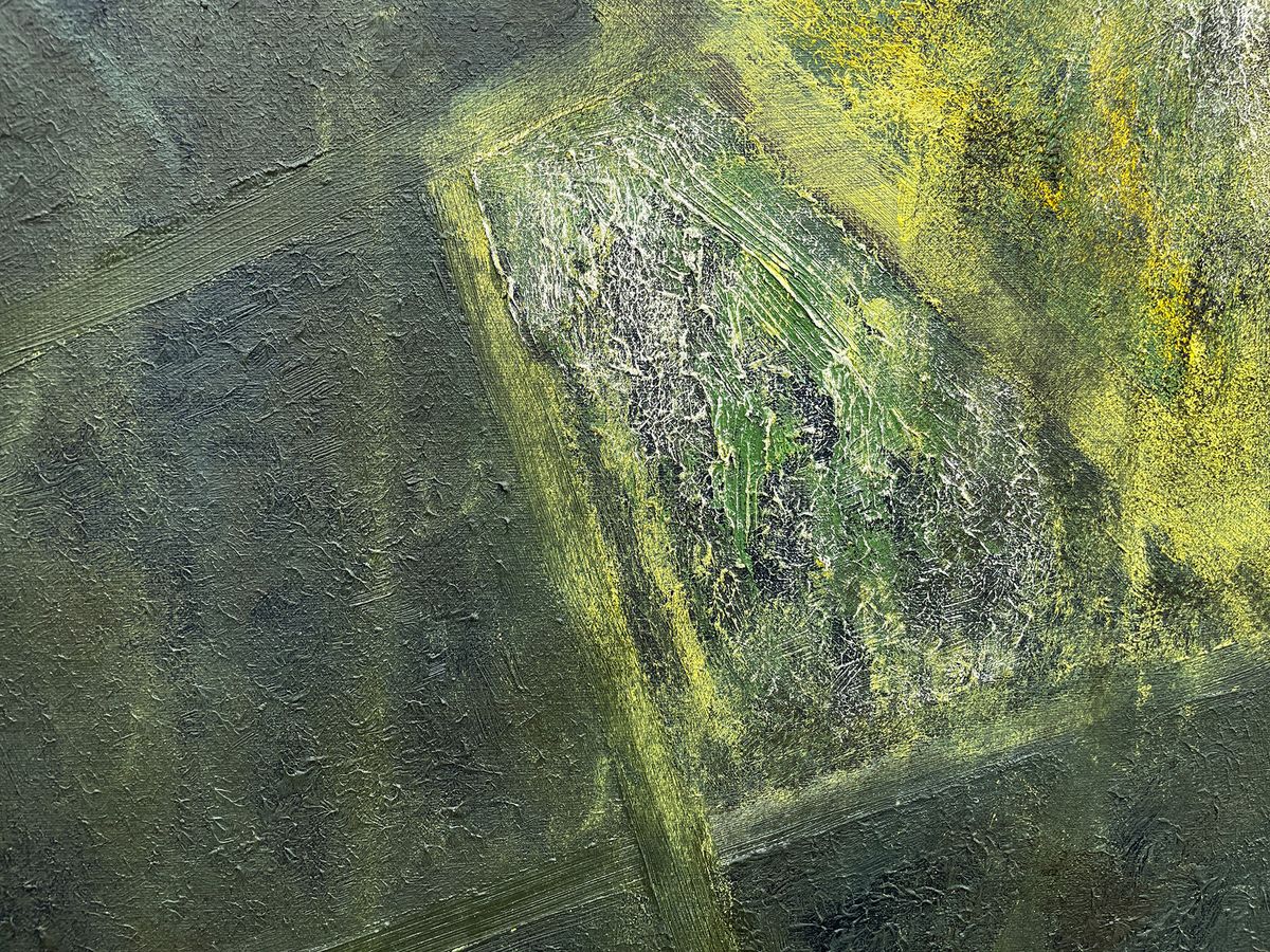 Black Sunset - oil on canvas painting, by Jolanta Johnsson, fragment