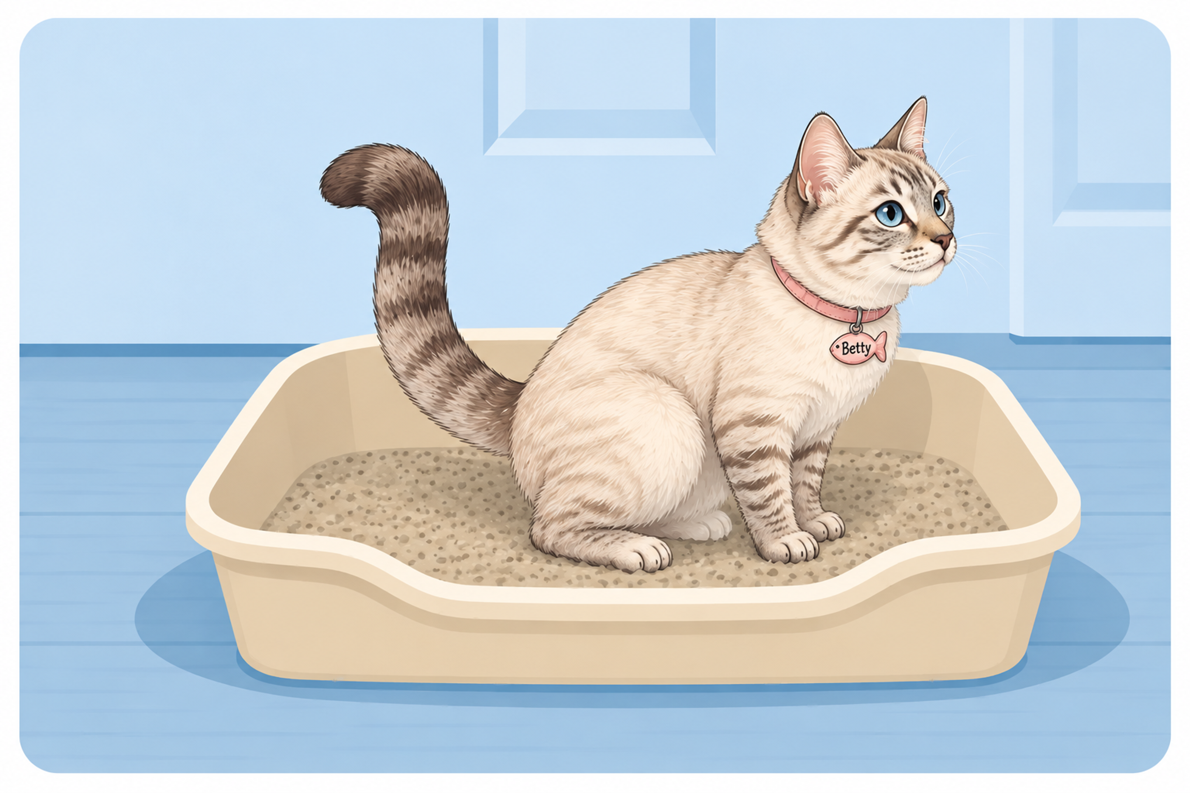 A cat straining to urinate 
