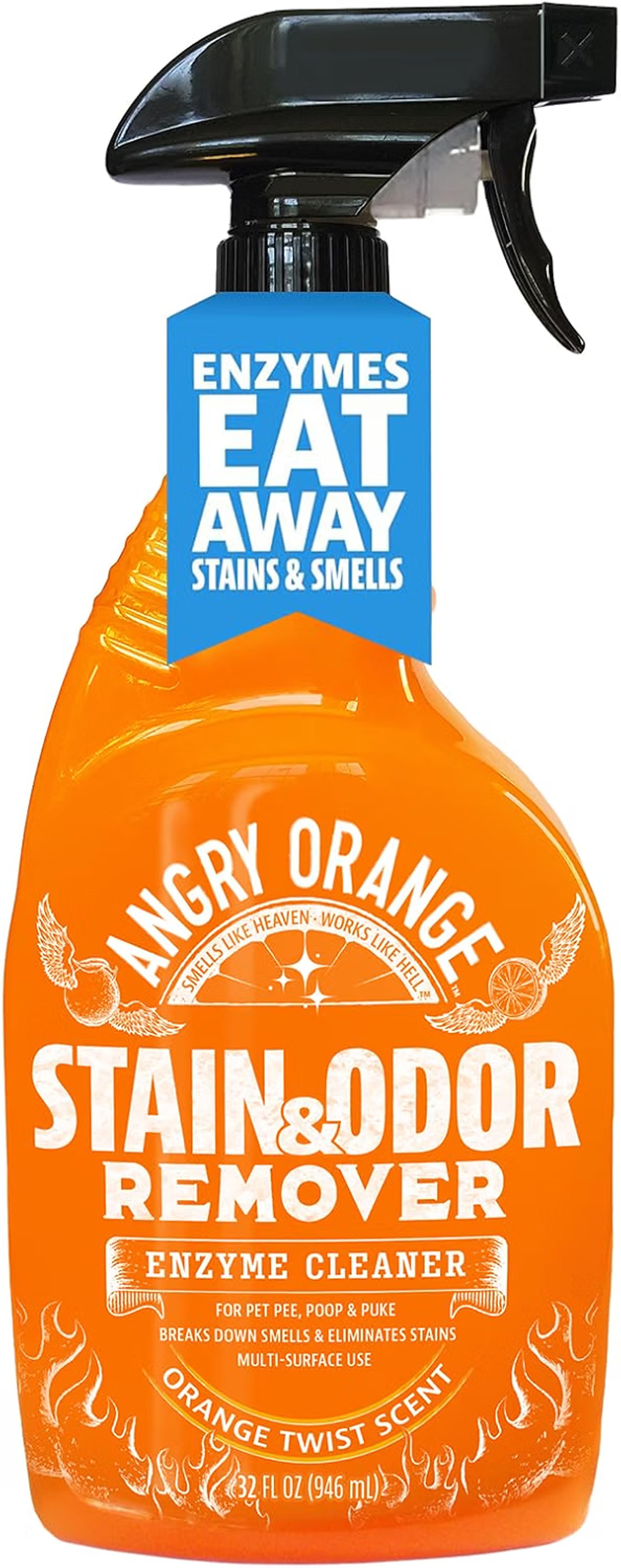 Angry Orange enzyme pet stain and odor remover spray