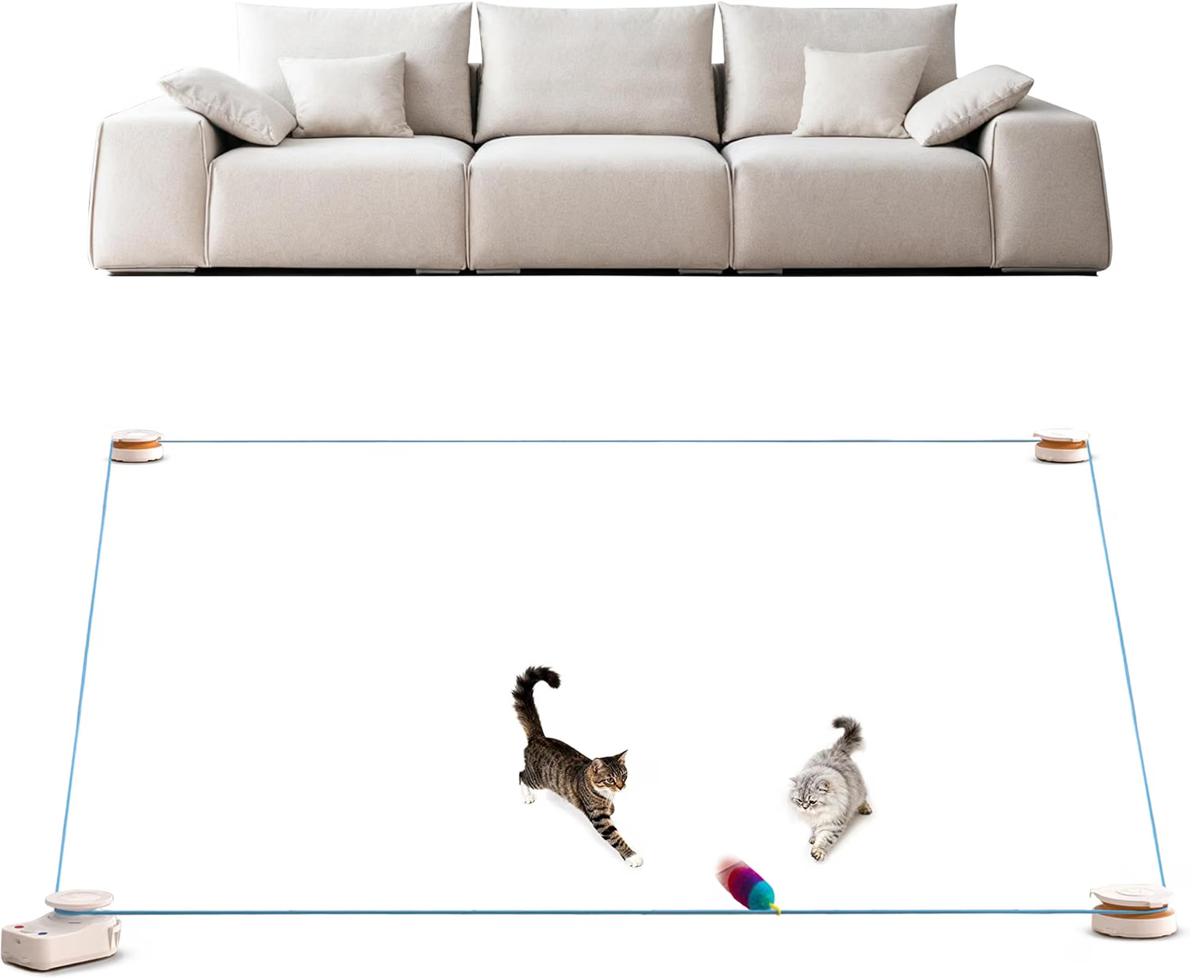 Interactive automatic exercise toy for indoor cats