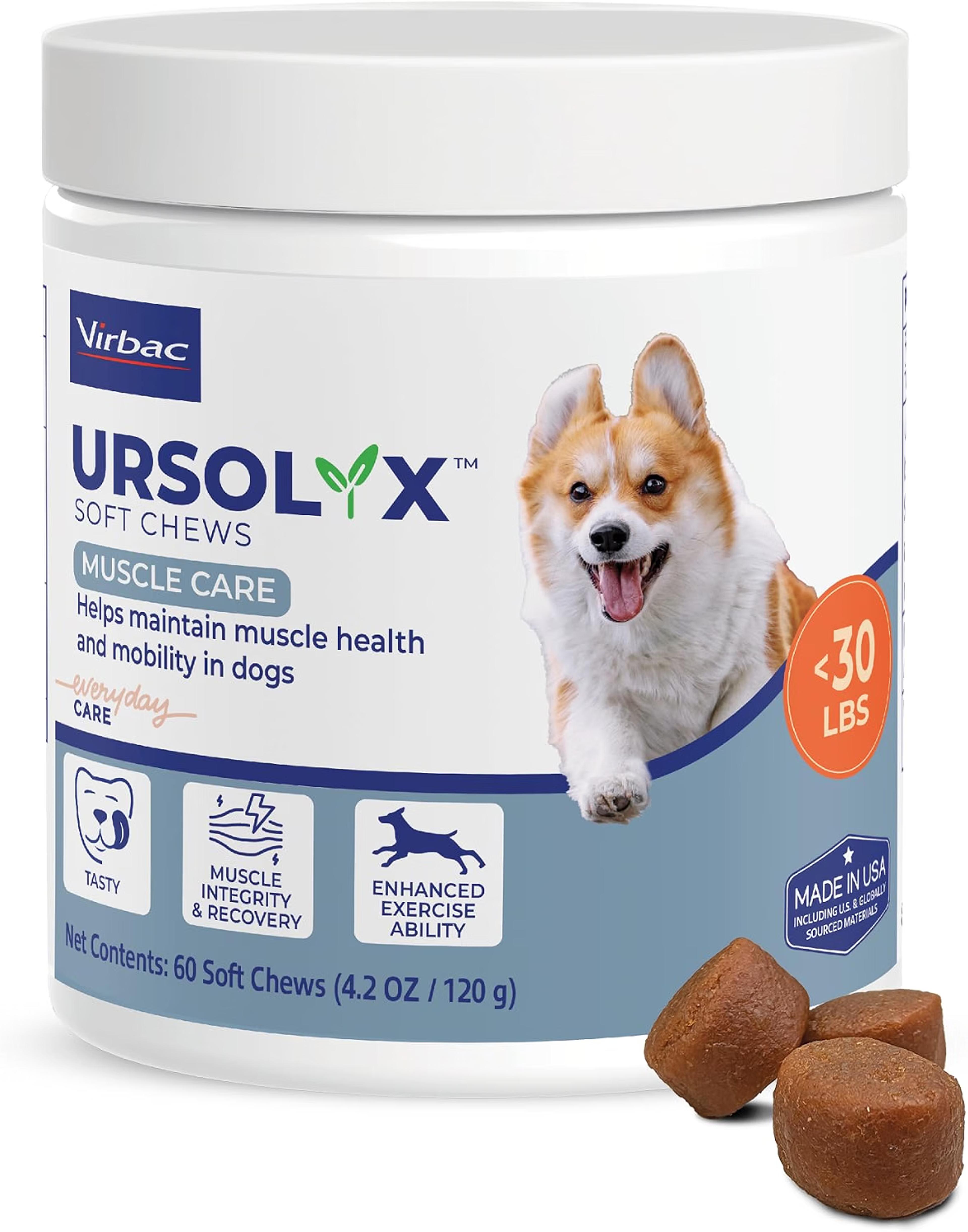 Virbac URSOLYX Soft Chews muscle support supplement for dogs