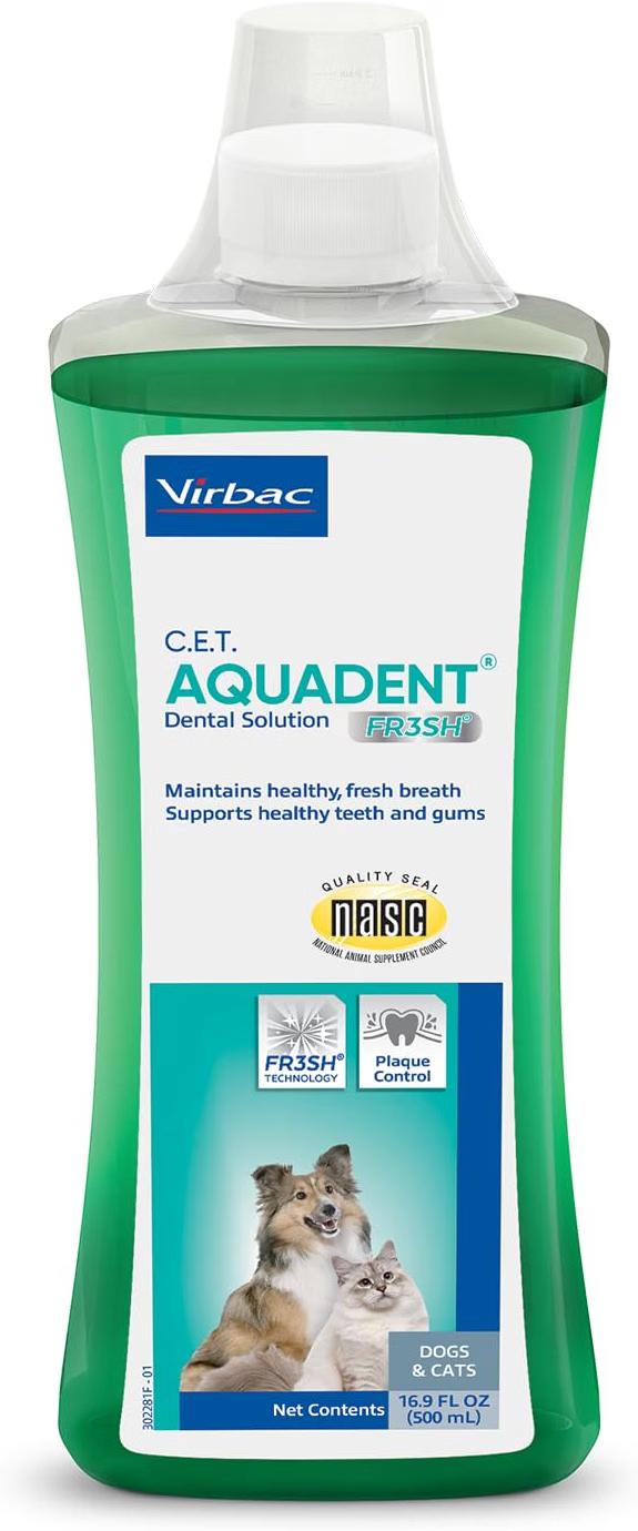 C.E.T. AQUADENT FR3SH dental water additive for dogs and cats