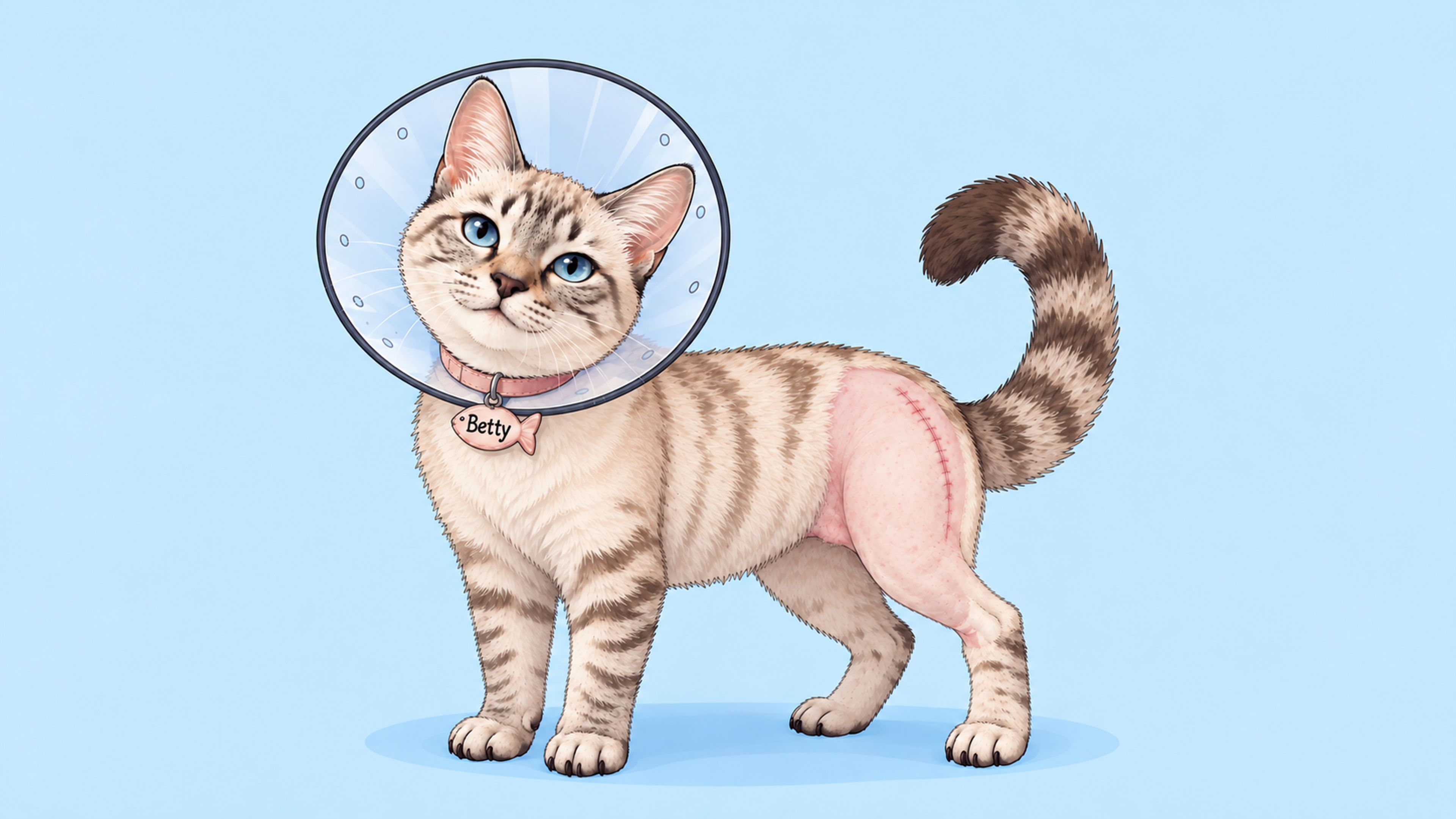 Cat FHO Post-op 