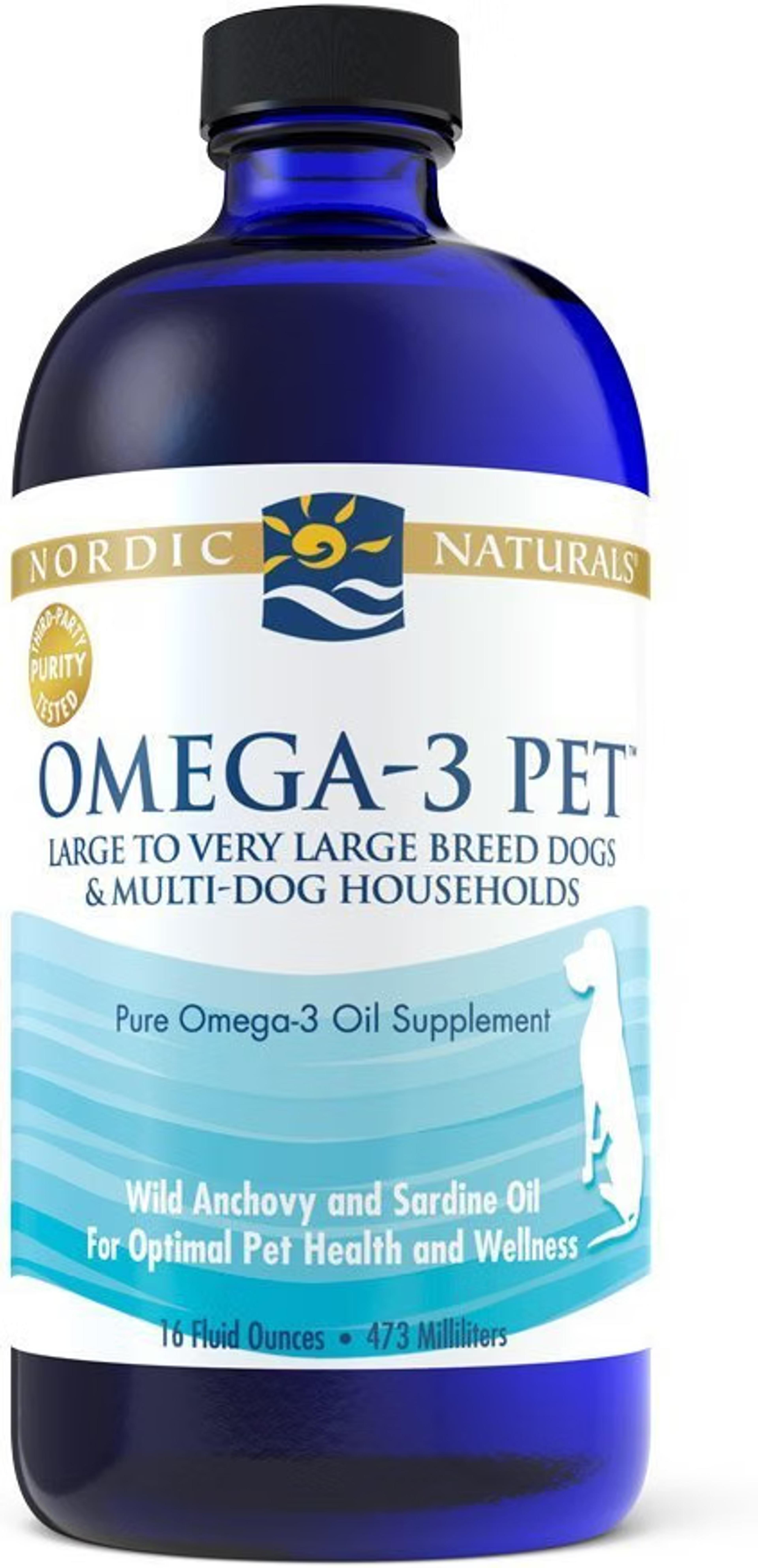 Nordic Naturals Omega-3 Pet liquid fish oil supplement for dogs