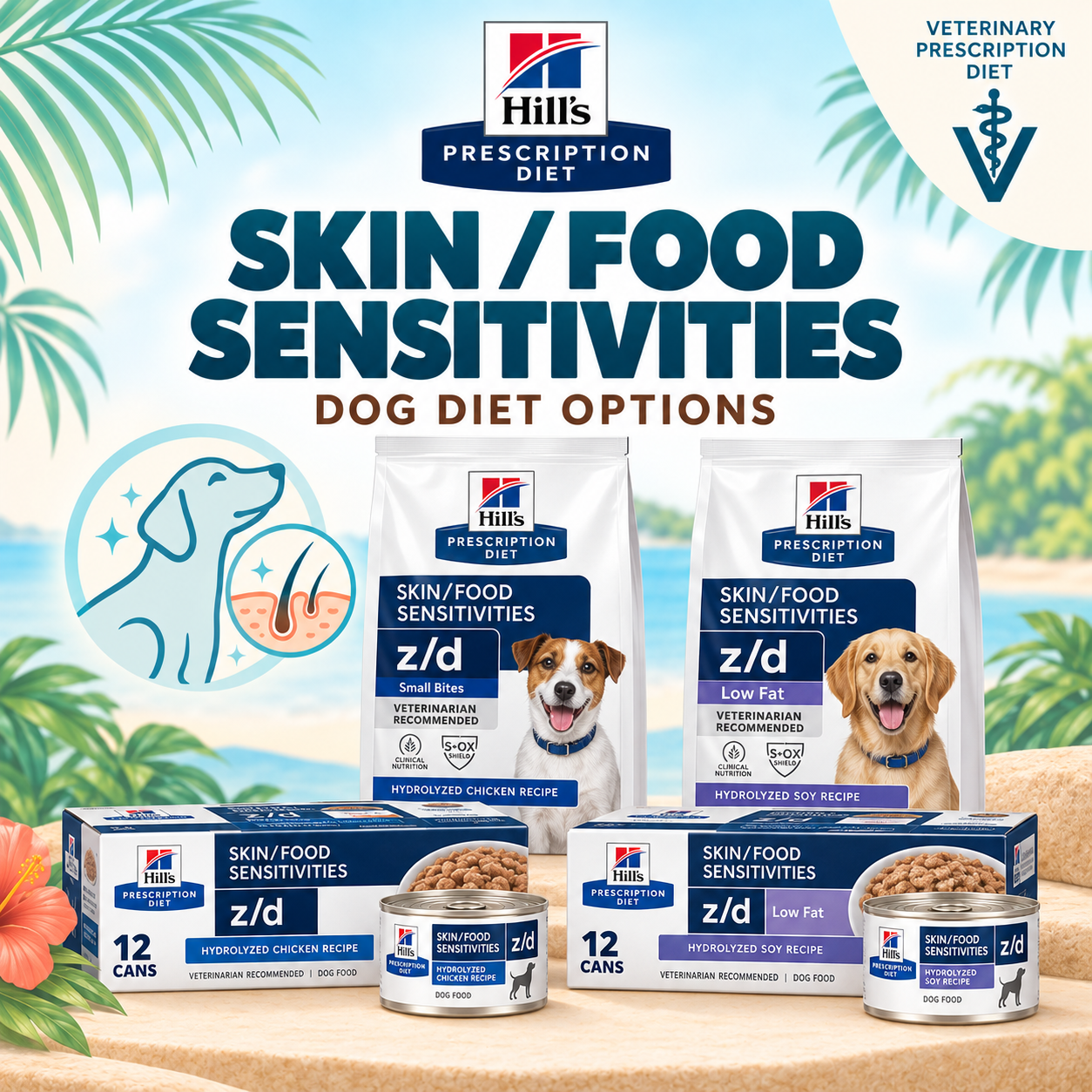 Hill’s Prescription Diet z/d Small Bites dry dog food for dogs with food sensitivities