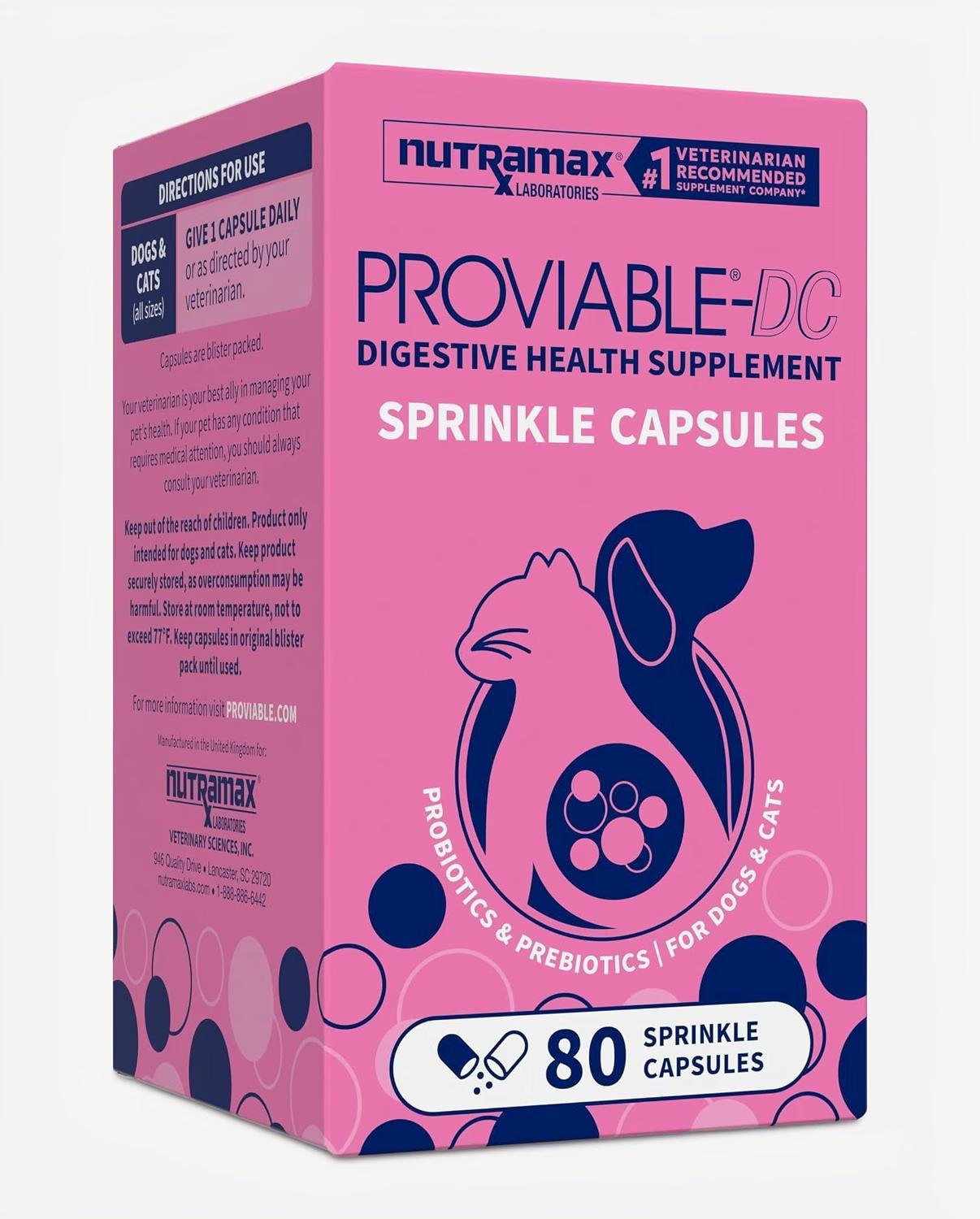 Nutramax Proviable probiotics and prebiotics for dogs and cats