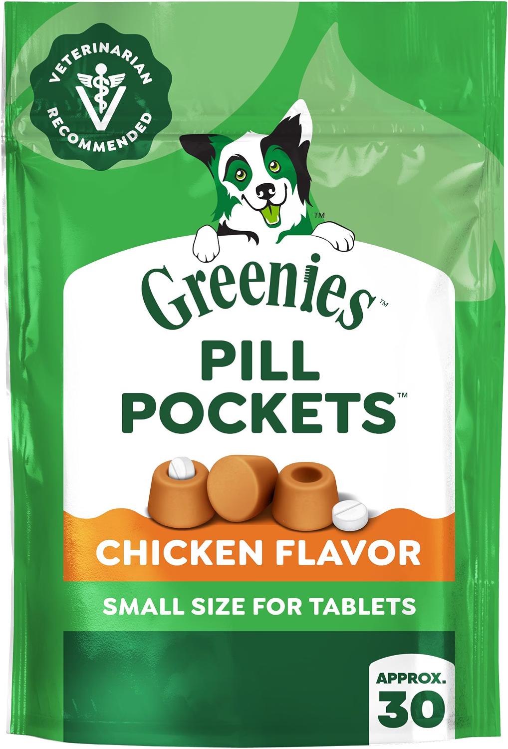 Greenies Pill Pockets soft dog treats for hiding medication