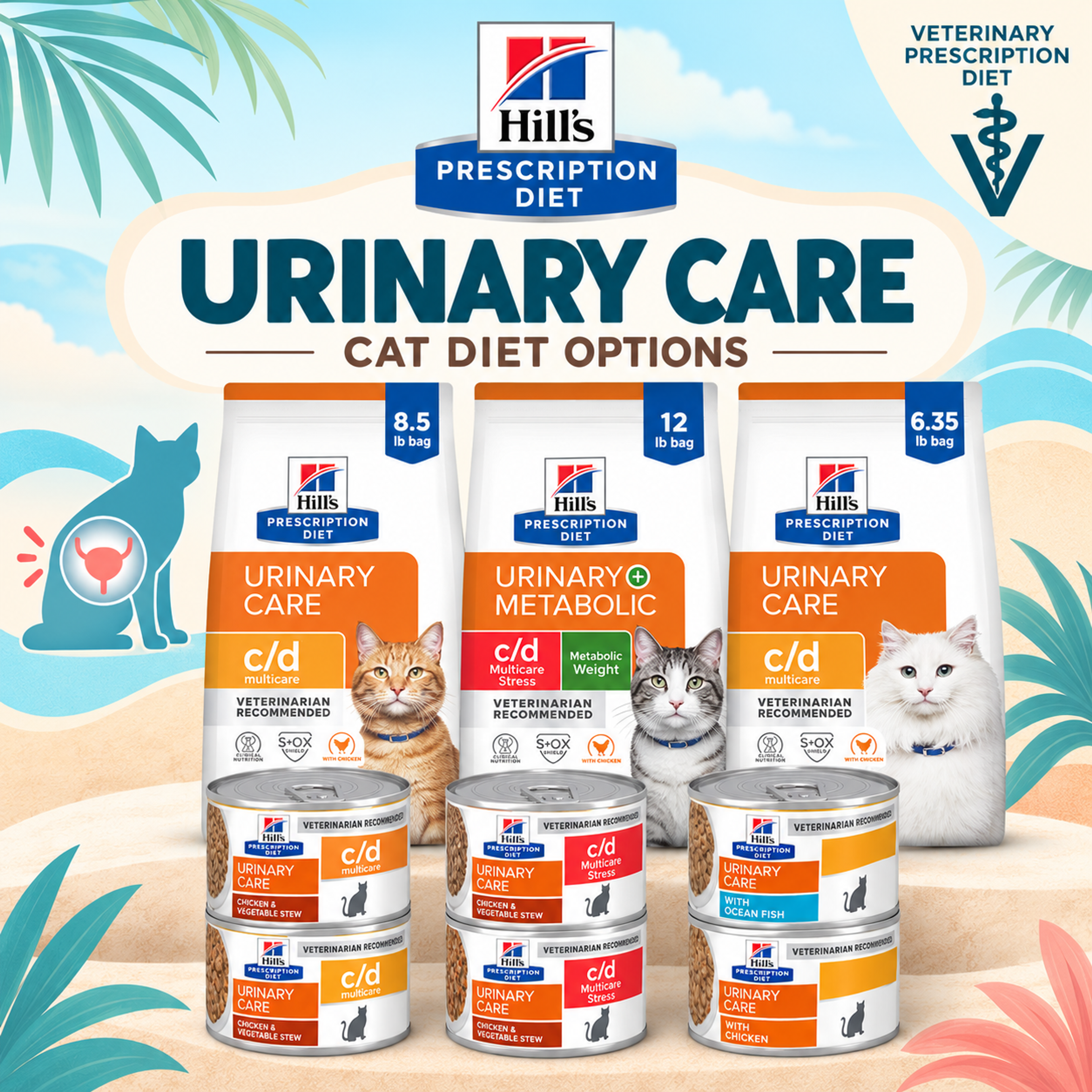 Hill's Prescription Diet c/d Multicare Urinary Care cat diet options