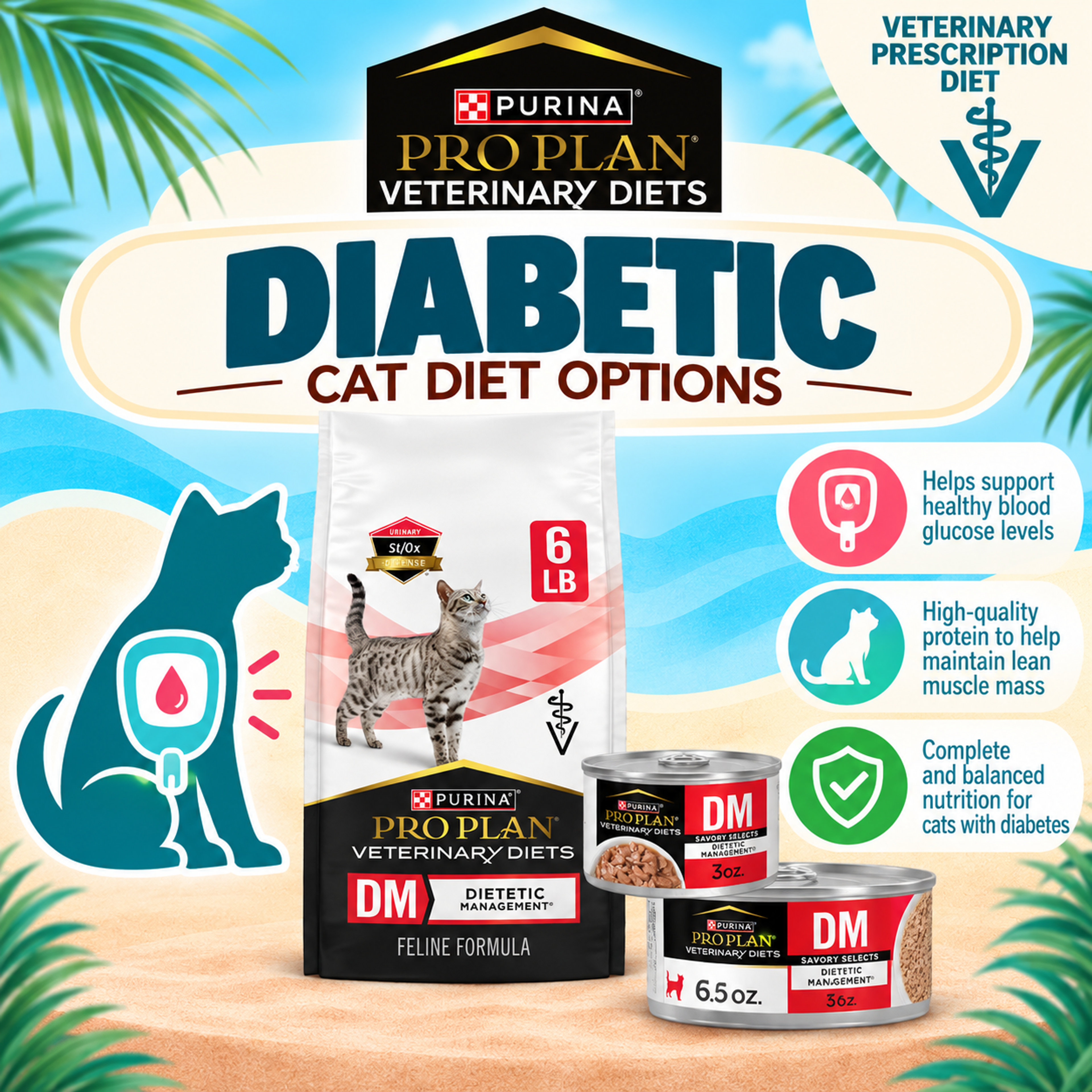 Purina Pro Plan Veterinary Diets DM Dietetic Management cat diet