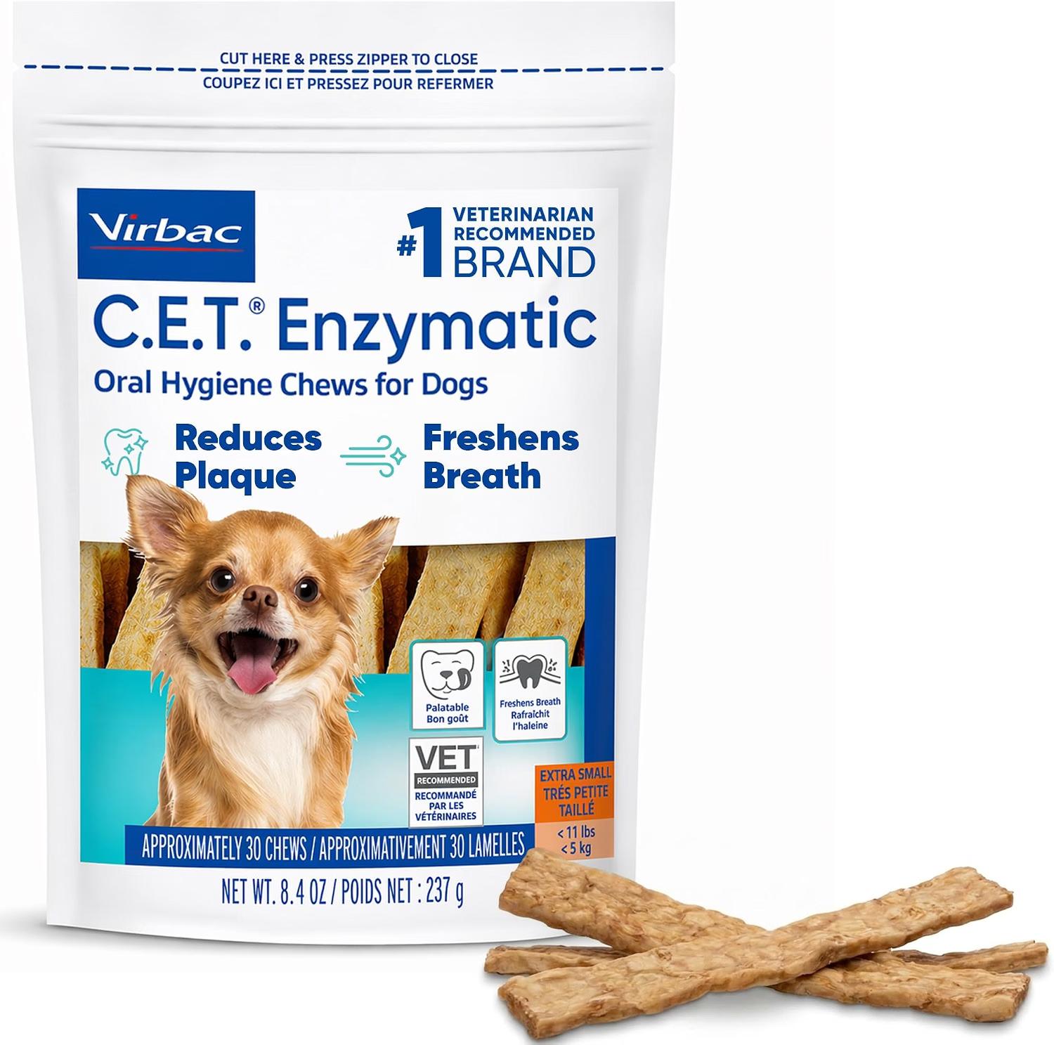 Virbac C.E.T. Enzymatic Oral Hygiene Chews for Dogs